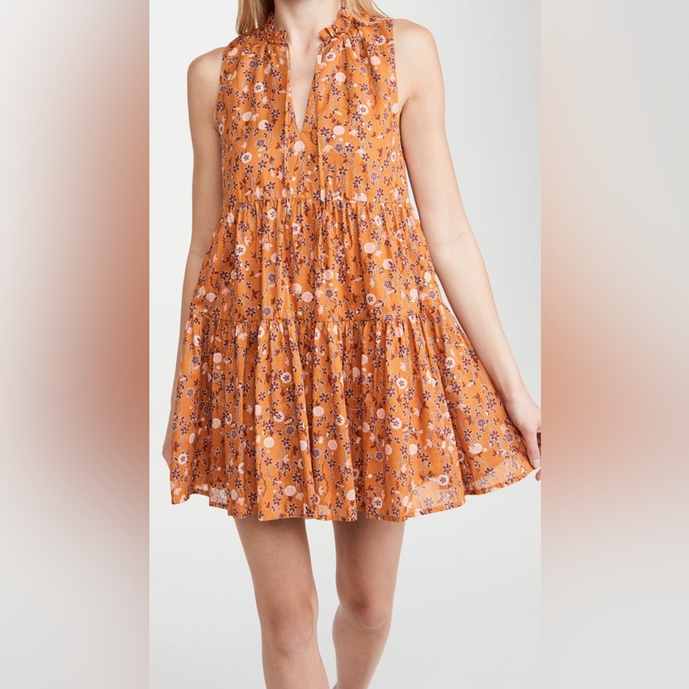 BB Dakota burnt orange Floral Dress